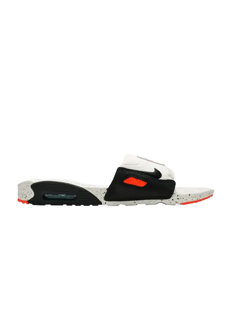 Кроссовки Nike Air Max 90 Slide 'White Turf Orange Speckled' — изображение 1 из 9, белый/оранжевый//черный