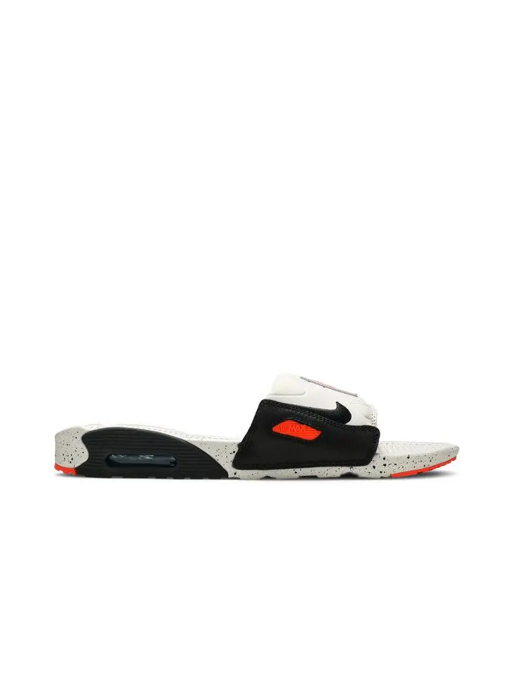 Кроссовки Nike Air Max 90 Slide 'White Turf Orange Speckled' — изображение 2 из 9, белый/оранжевый//черный