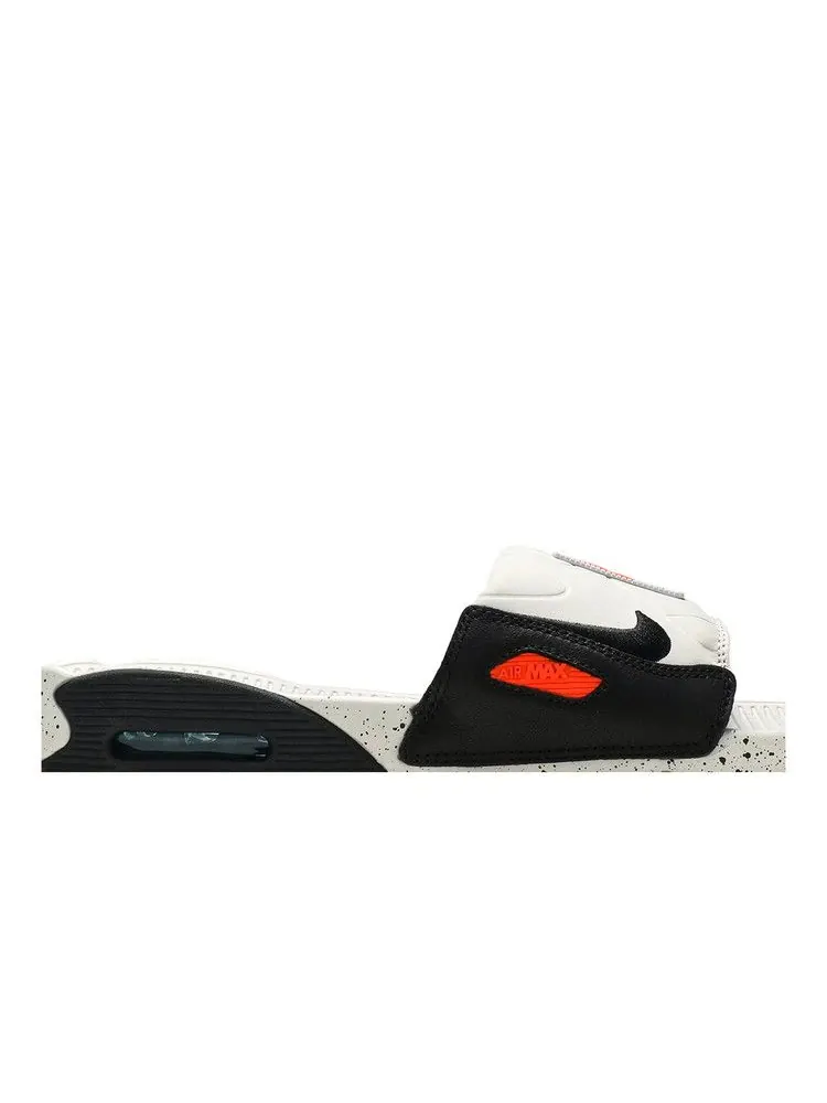 Кроссовки Nike Air Max 90 Slide 'White Turf Orange Speckled' — изображение 3 из 9, белый/оранжевый//черный
