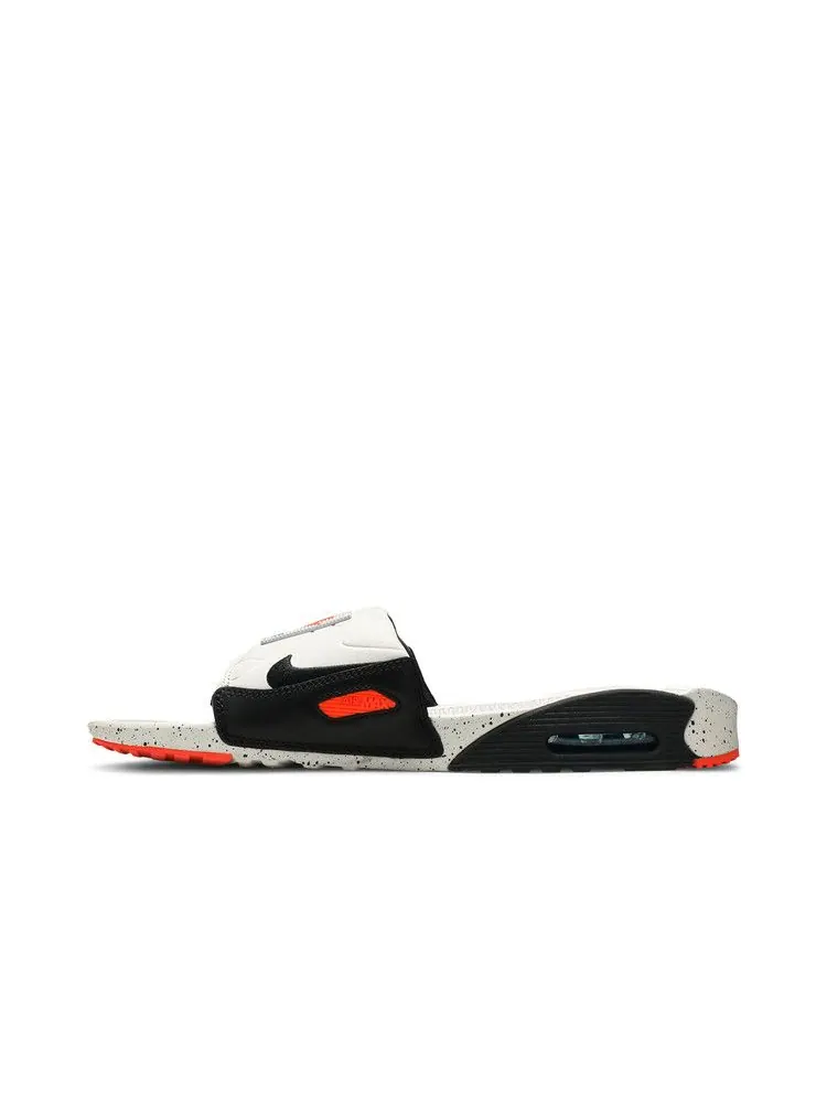 Кроссовки Nike Air Max 90 Slide 'White Turf Orange Speckled' — изображение 4 из 9, белый/оранжевый//черный