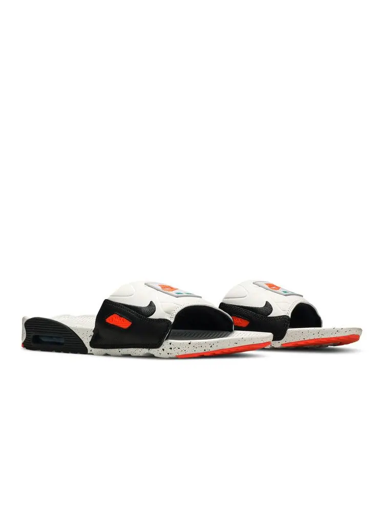 Кроссовки Nike Air Max 90 Slide 'White Turf Orange Speckled' — изображение 9 из 9, белый/оранжевый//черный