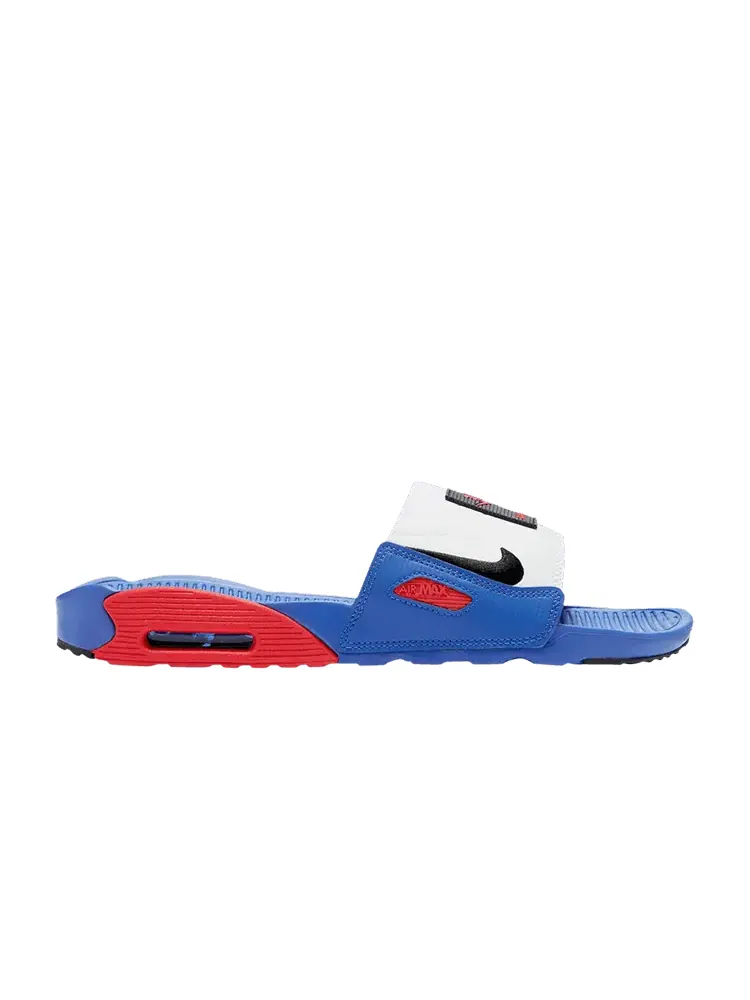 Сандалии Nike Air Max 90 Slide 'Game Royal Red' — изображение 1 из 1, красный/белый/черный
