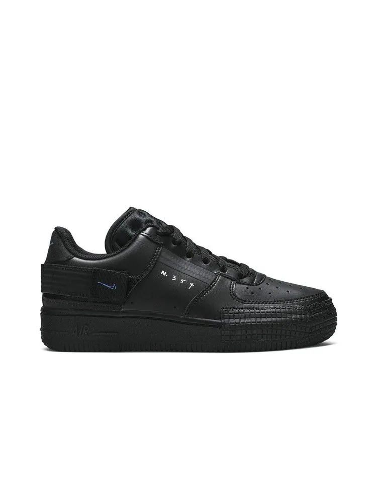 Кроссовки Nike Air Force 1 Type GS 'Black Photo Blue' — изображение 2 из 9, черный/синий/платиновый