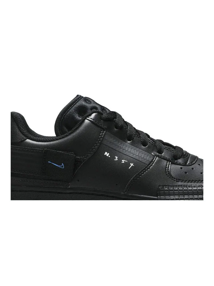 Кроссовки Nike Air Force 1 Type GS 'Black Photo Blue' — изображение 3 из 9, черный/синий/платиновый