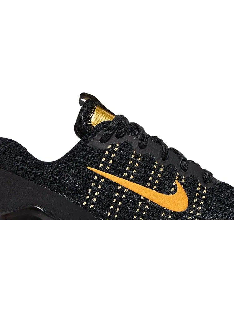 Кроссовки Nike Air VaporMax Flyknit 3 GS 'Black Gold' — изображение 2 из 8, черный