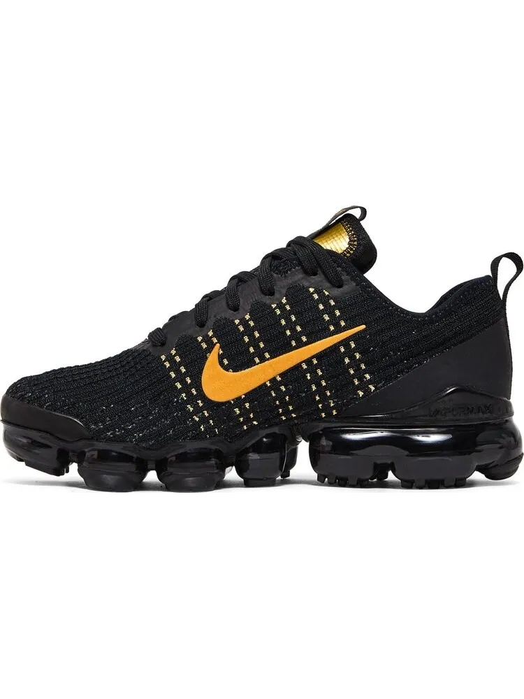 Кроссовки Nike Air VaporMax Flyknit 3 GS 'Black Gold' — изображение 3 из 8, черный