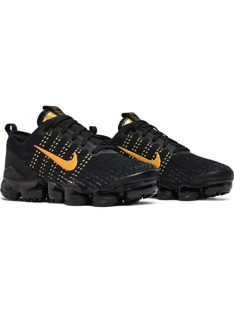 Кроссовки Nike Air VaporMax Flyknit 3 GS 'Black Gold' — изображение 8 из 8, черный