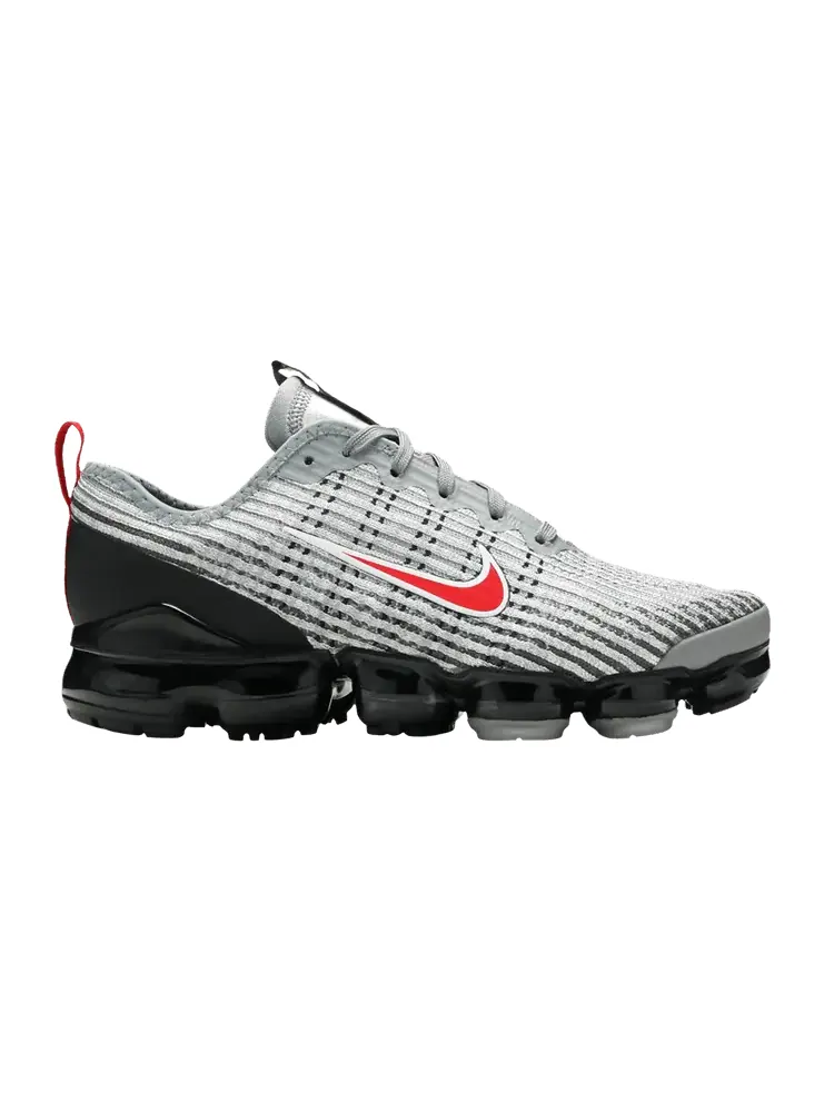 Кроссовки Nike Air VaporMax Flyknit 3 GS 'Particle Grey University Red' — изображение 1 из 9