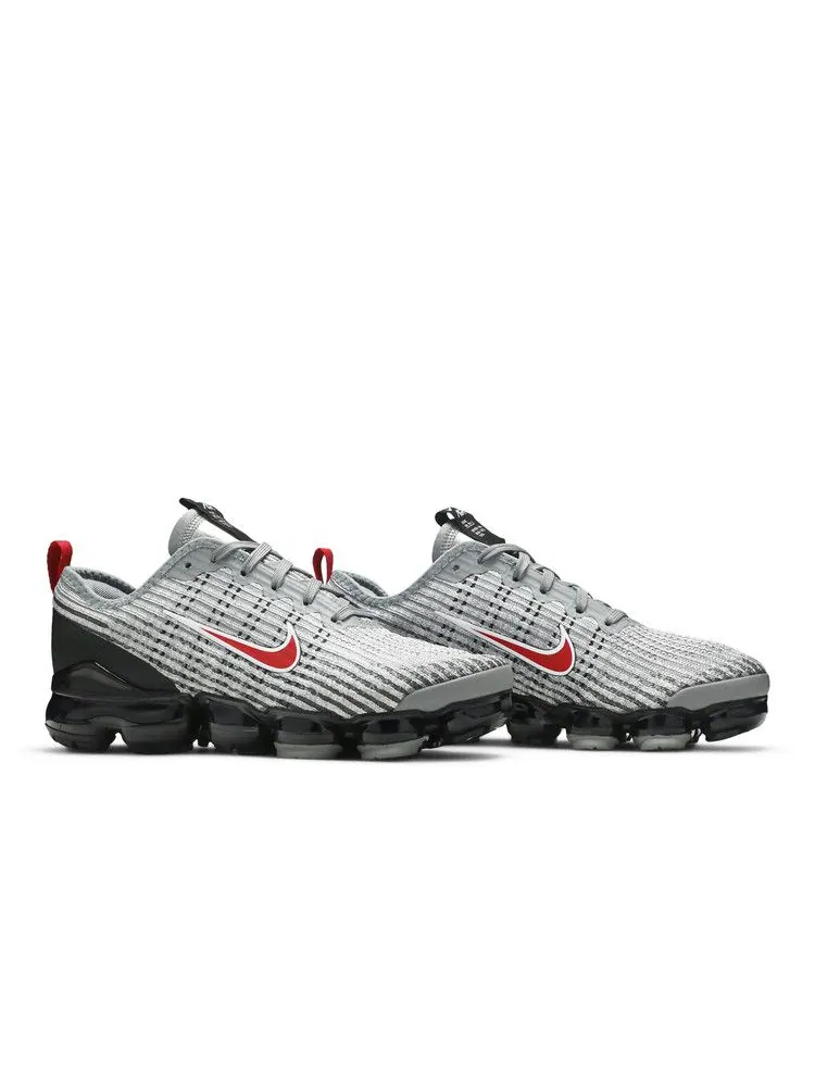 Кроссовки Nike Air VaporMax Flyknit 3 GS 'Particle Grey University Red' — изображение 9 из 9