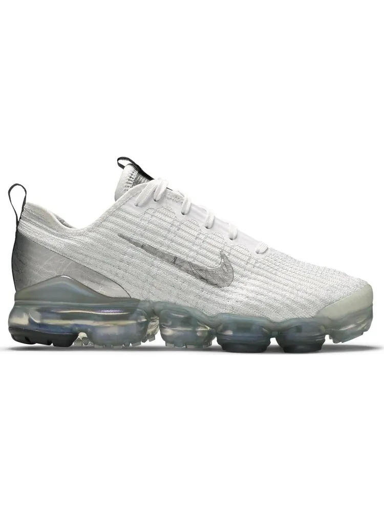Кроссовки Nike Air VaporMax Flyknit 3 GS 'White Silver' — изображение 1 из 8, белый