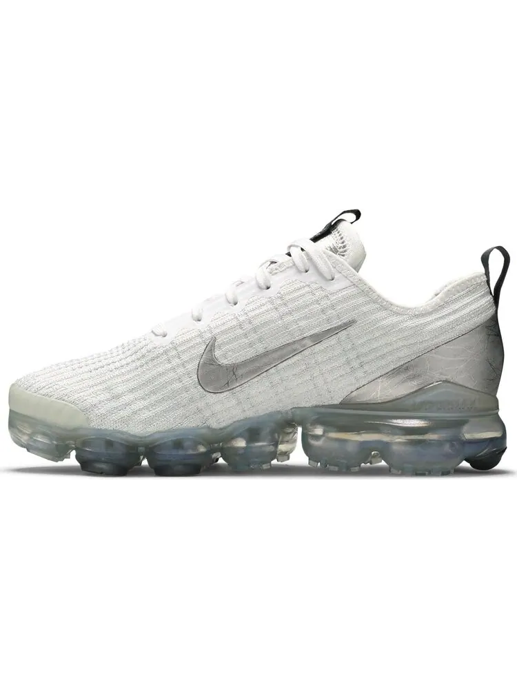 Кроссовки Nike Air VaporMax Flyknit 3 GS 'White Silver' — изображение 3 из 8, белый
