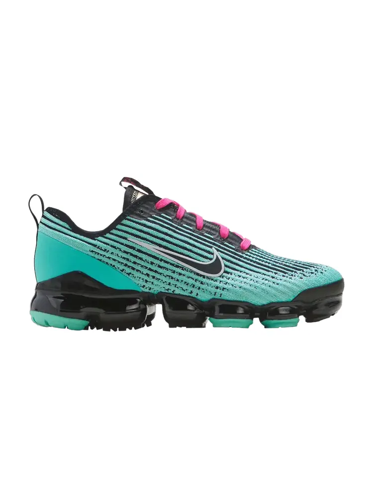 Кроссовки Nike Air VaporMax Flyknit 3 GS 'Hyper Turquoise' — изображение 1 из 1, черный/розовый