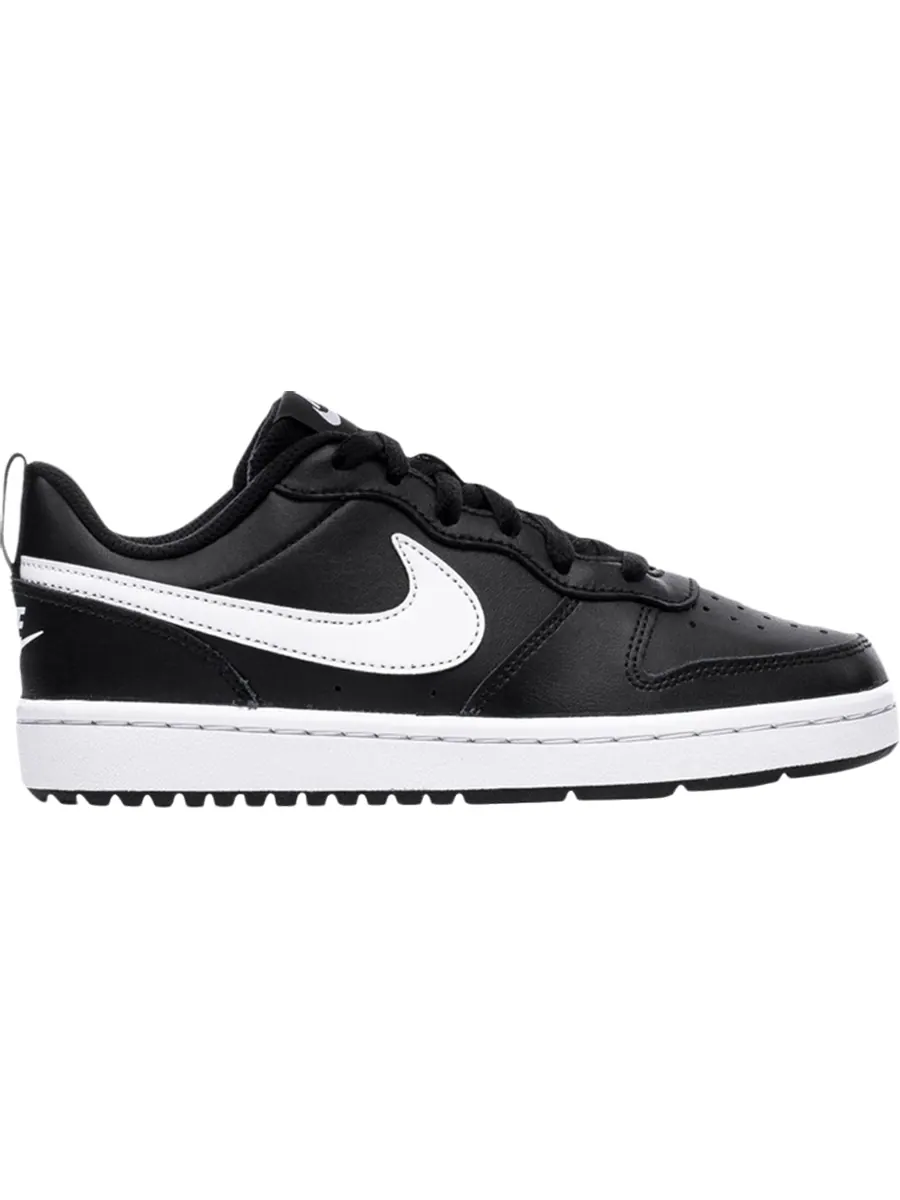 Кроссовки Nike Court Borough Low 2 GS — изображение 1 из 1, черный/белый