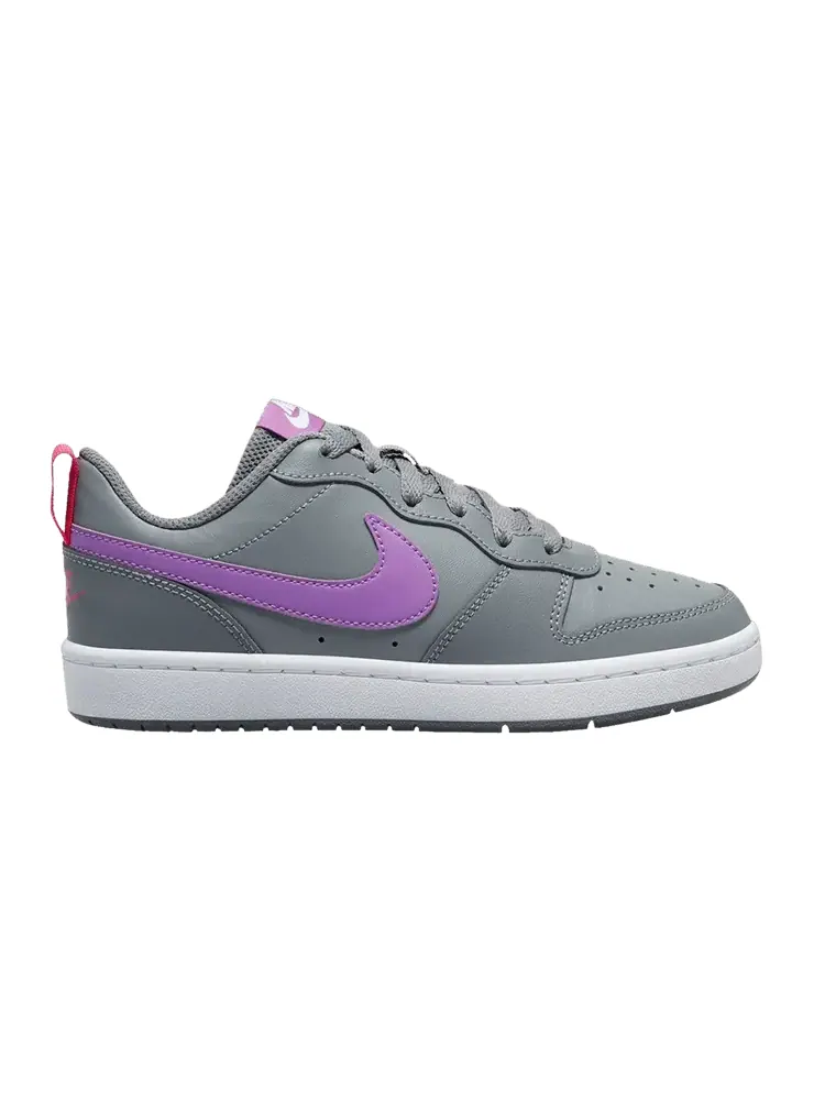 Кроссовки Nike Court Borough Low 2 GS 'Smoke Grey Purple Nebula' — изображение 1 из 1, серый/фиолетовый