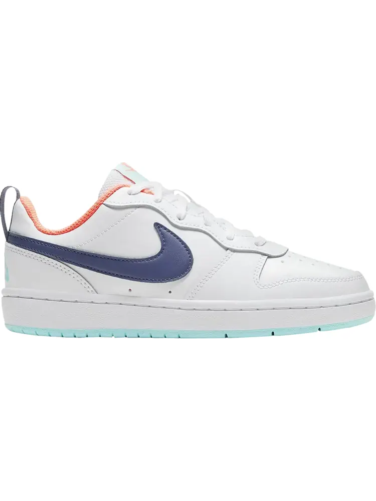 Кроссовки Nike Court Borough Low 2 GS 'White Dark Purple Dust' — изображение 1 из 1, белый
