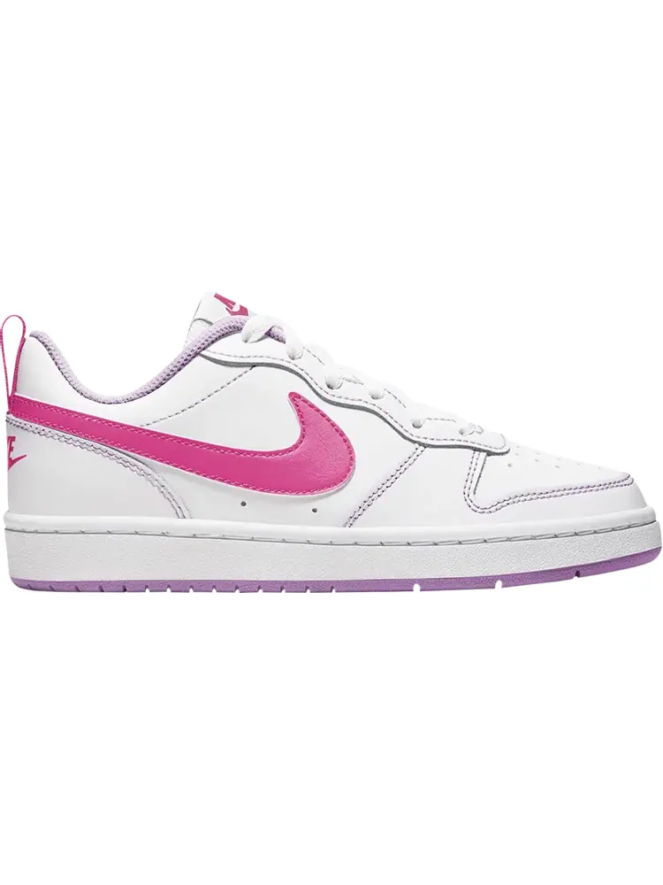 Кроссовки Nike Court Borough Low 2 GS 'White Hyper Pink' — изображение 1 из 1, белый