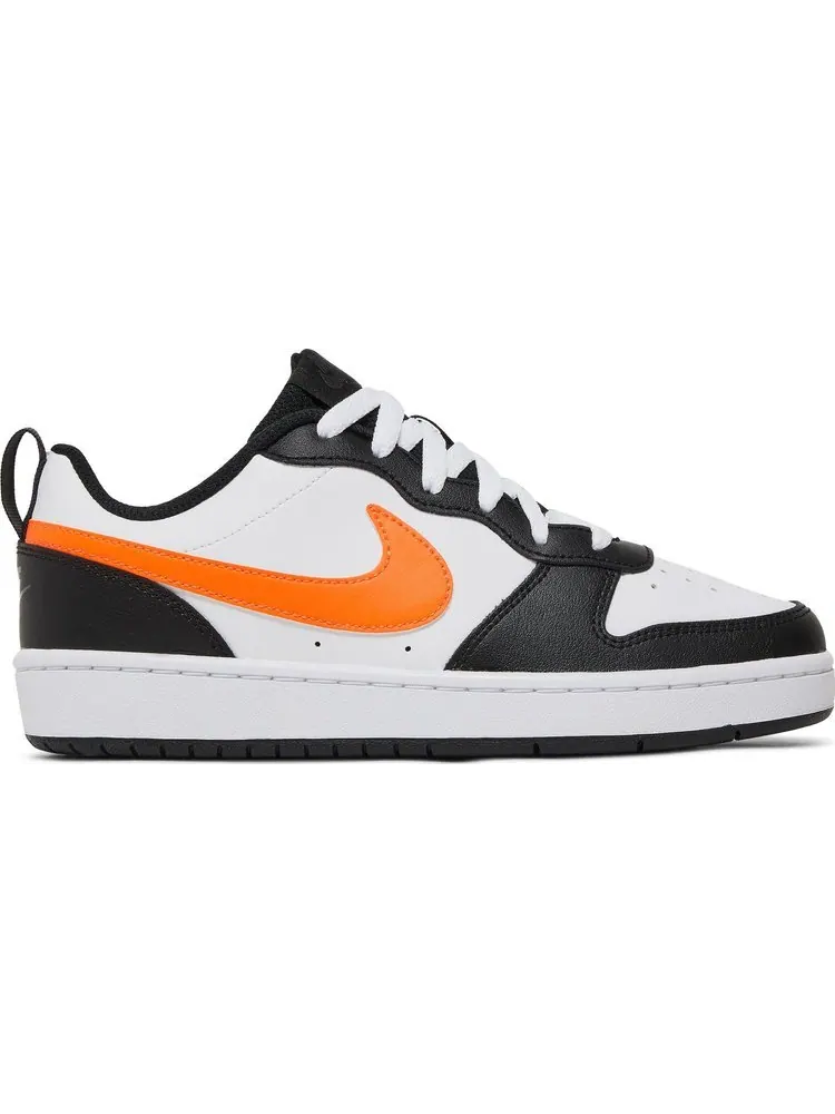 Кроссовки Nike Court Borough Low 2 GS 'White Black Orange' — изображение 1 из 8, белый