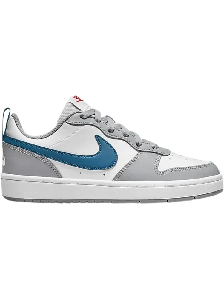 Кроссовки Nike Court Borough Low 2 GS 'White Light Smoke Grey Marina' — изображение 1 из 1, белый