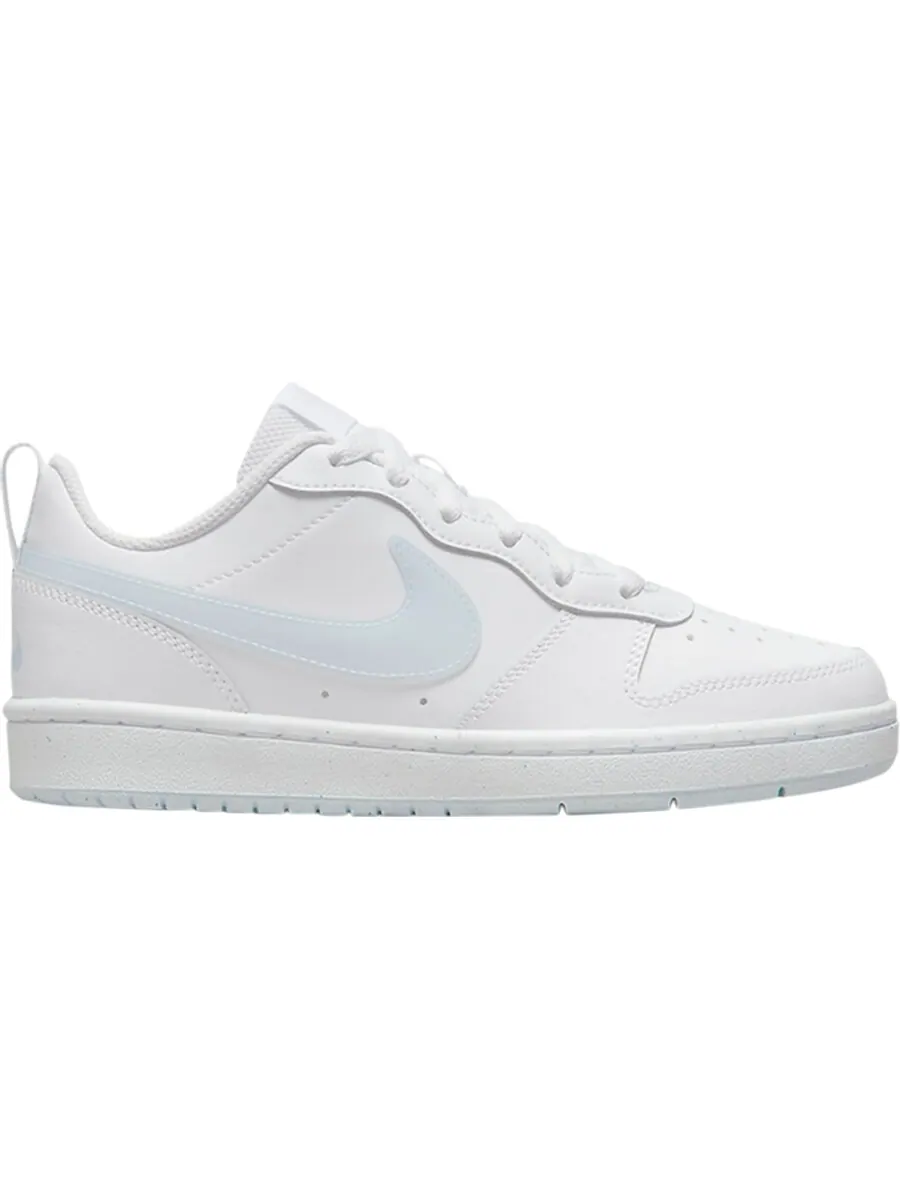 Кроссовки Nike Court Borough Low 2 GS — изображение 1 из 1, белый/светло-голубой