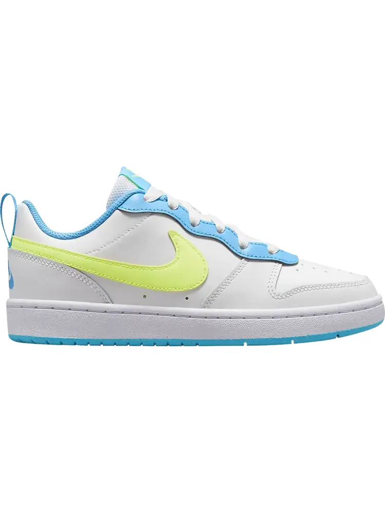 Кроссовки Nike Court Borough Low 2 GS 'White Baltic Blue Volt' — изображение 1 из 1, белый