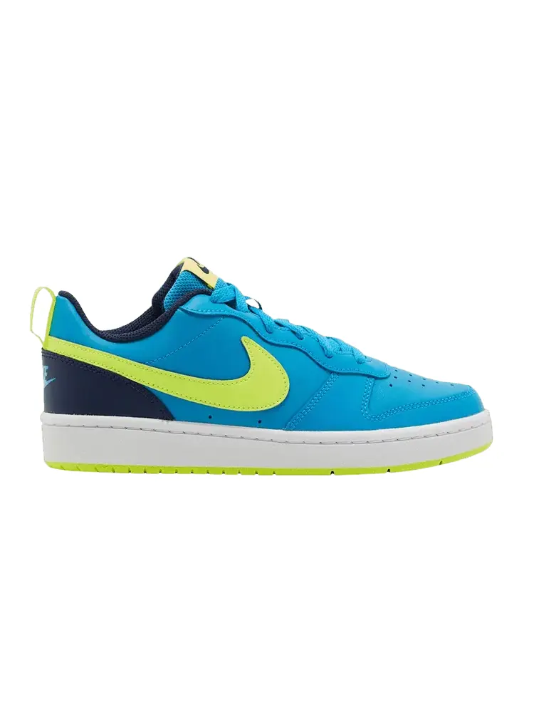 Кроссовки Nike Court Borough Low 2 GS 'Laser Blue Lemon Venom' — изображение 1 из 1, синий