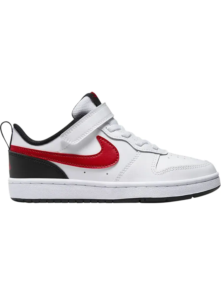 Кроссовки Nike Court Borough Low 2 PS 'White Black Red' — изображение 1 из 1, белый