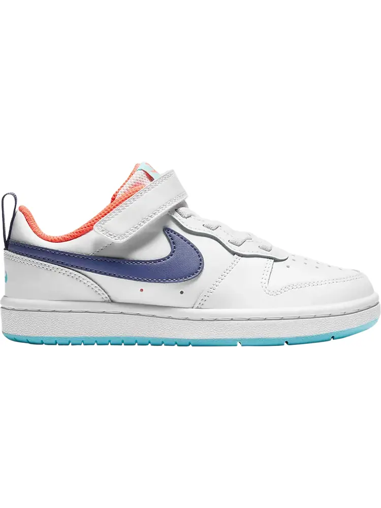 Кроссовки Nike Court Borough Low 2 PS 'White Dark Purple Dust' — изображение 1 из 1, белый