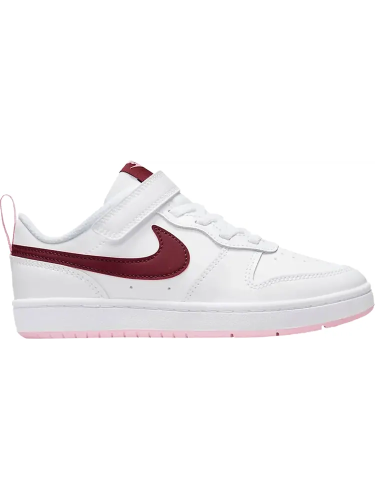Кроссовки Nike Court Borough Low 2 PS 'White Dark Beetroot' — изображение 1 из 1, белый