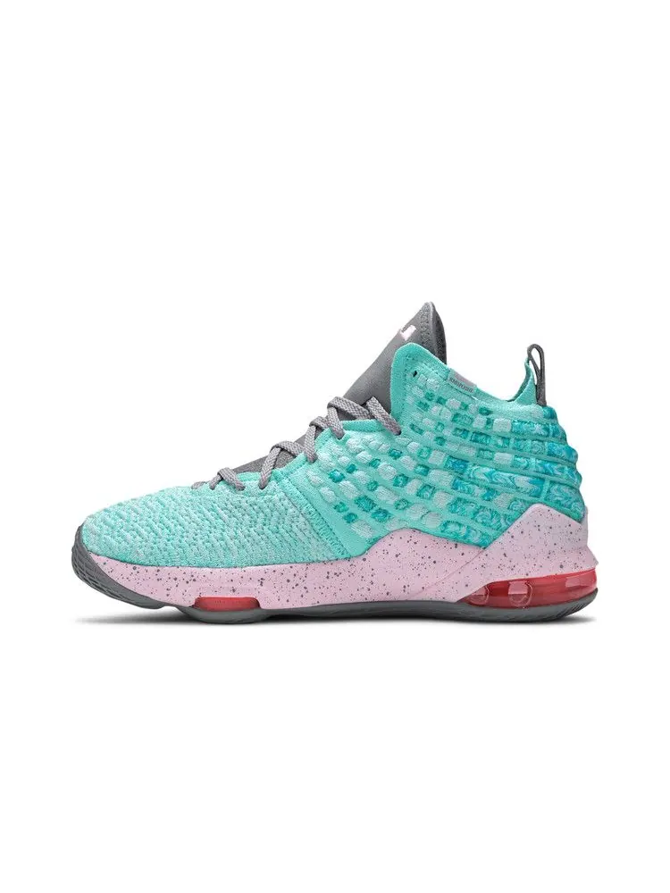 Кроссовки Nike LeBron 17 GS 'South Beach' — изображение 4 из 9, светлый голубой/серый