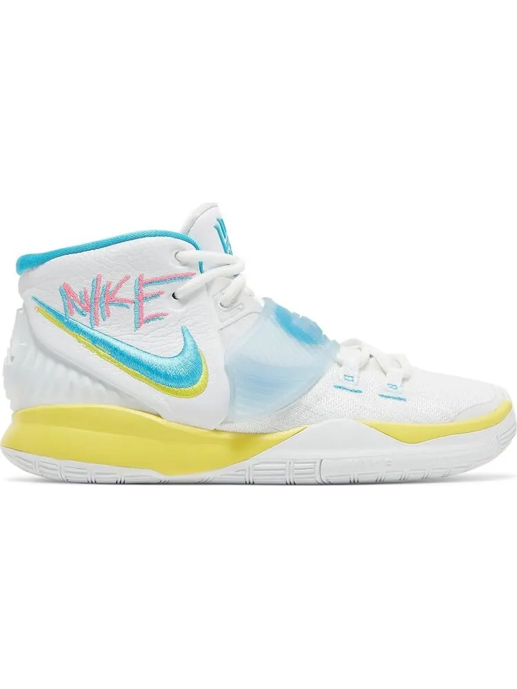 Кроссовки Nike Kyrie 6 GS 'Neon Graffiti' — изображение 1 из 8, белый