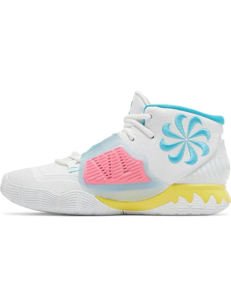 Кроссовки Nike Kyrie 6 GS 'Neon Graffiti' — изображение 3 из 8, белый