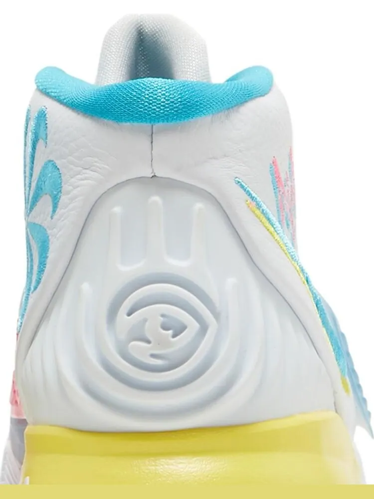 Кроссовки Nike Kyrie 6 GS 'Neon Graffiti' — изображение 7 из 8, белый