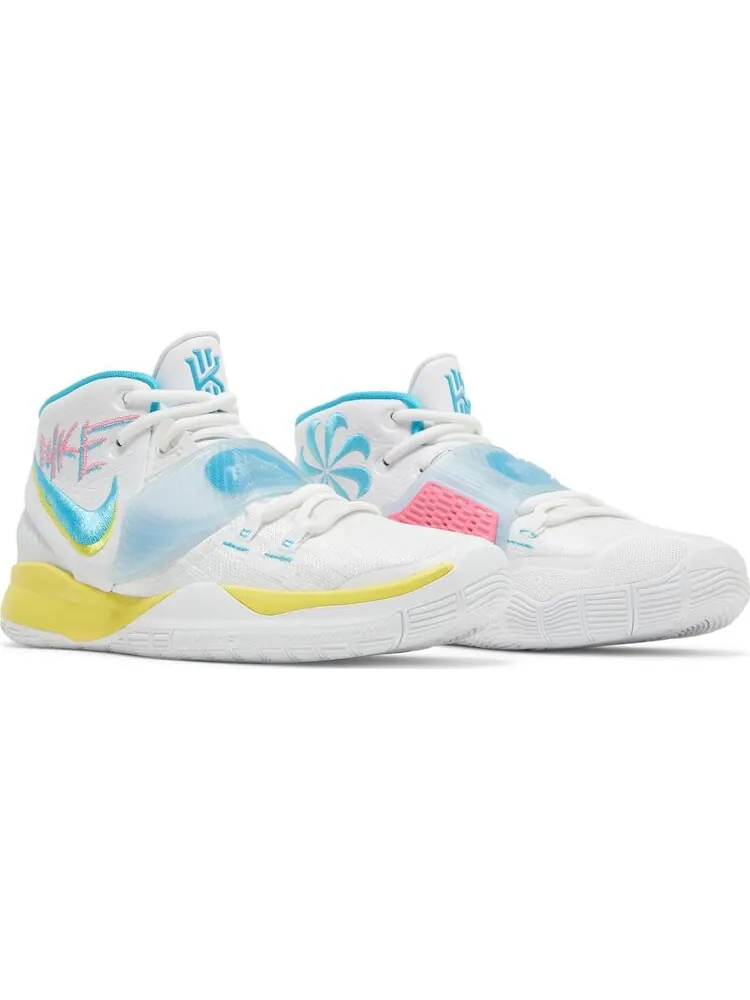 Кроссовки Nike Kyrie 6 GS 'Neon Graffiti' — изображение 8 из 8, белый