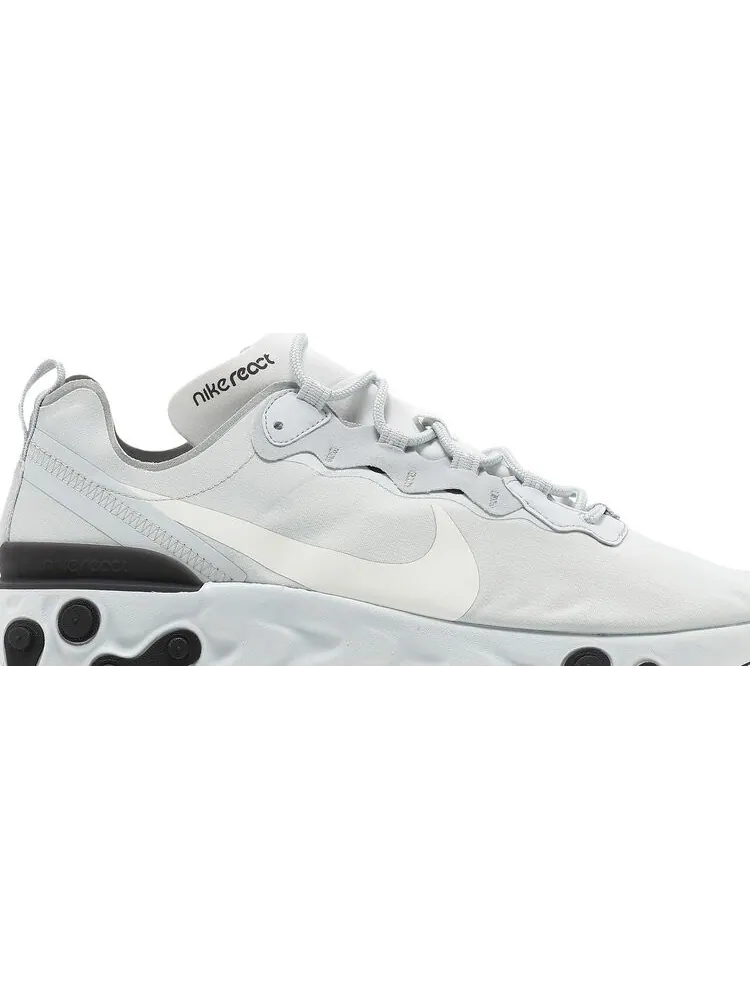 Кроссовки Nike React Element 55 'Pure Platinum Thunder Grey' — изображение 2 из 8, белый