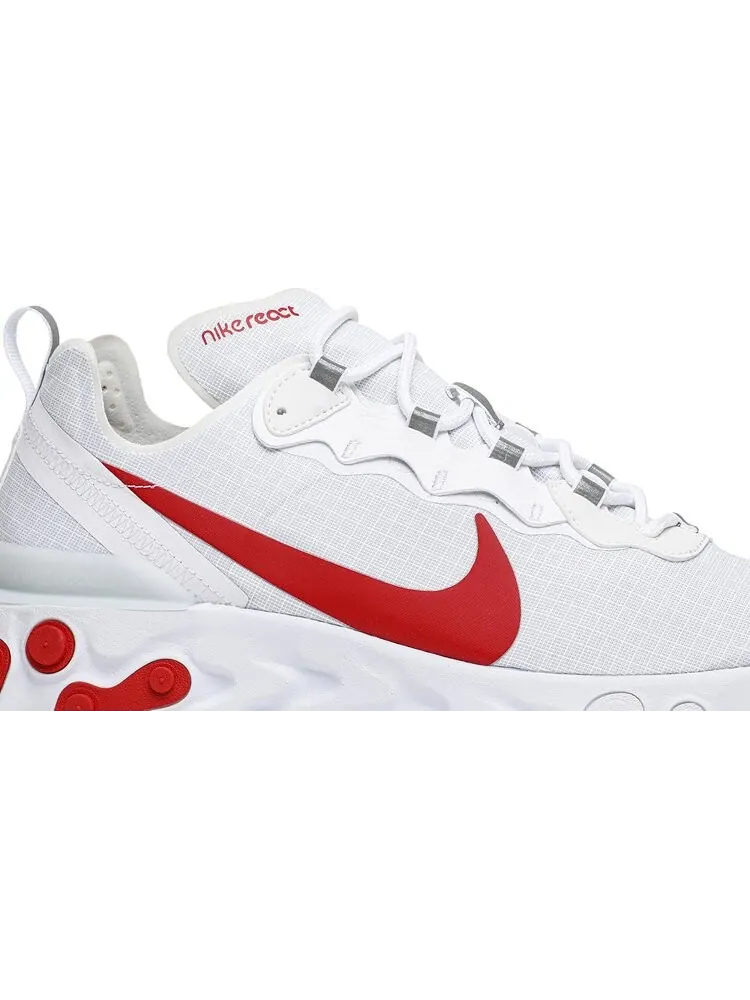 Кроссовки Nike React Element 55 'White University Red' — изображение 2 из 8, белый