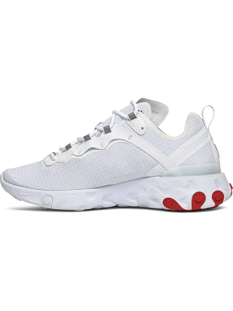 Кроссовки Nike React Element 55 'White University Red' — изображение 3 из 8, белый