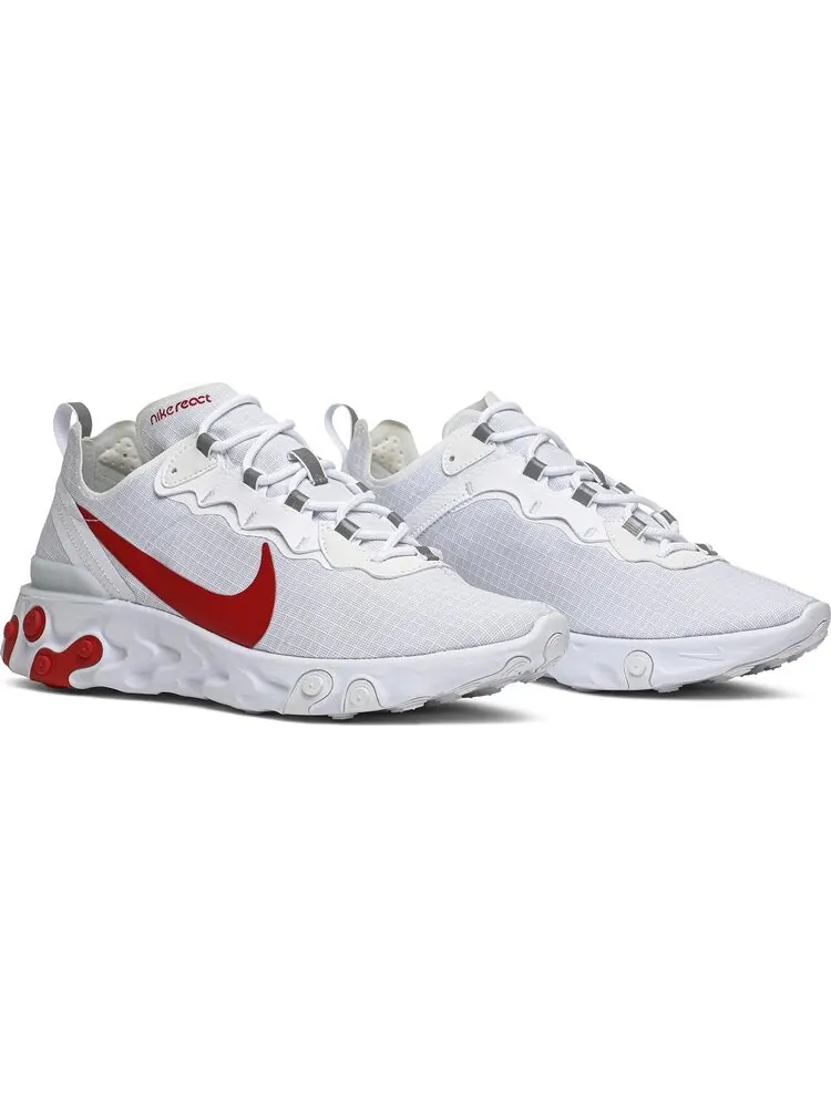 Кроссовки Nike React Element 55 'White University Red' — изображение 8 из 8, белый