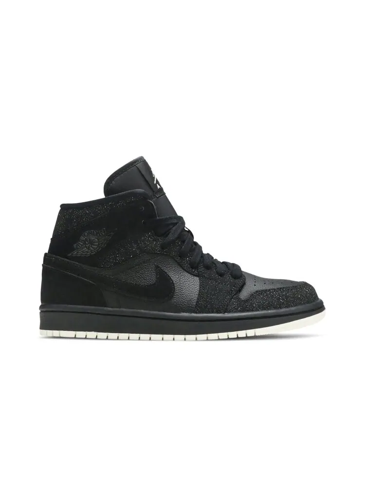 Кроссовки Air Jordan Wmns Air Jordan 1 Mid 'Black Glitter' — изображение 1 из 4, черный