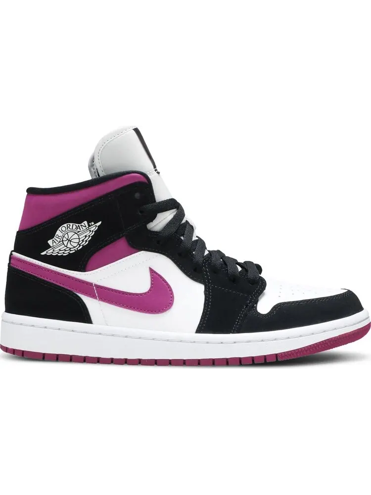 Кроссовки Wmns Air Jordan 1 Mid Cactus Flower — изображение 1 из 8, черный