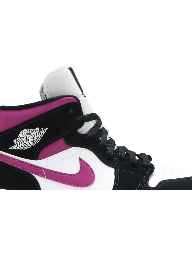 Кроссовки Wmns Air Jordan 1 Mid Cactus Flower — изображение 2 из 8, черный