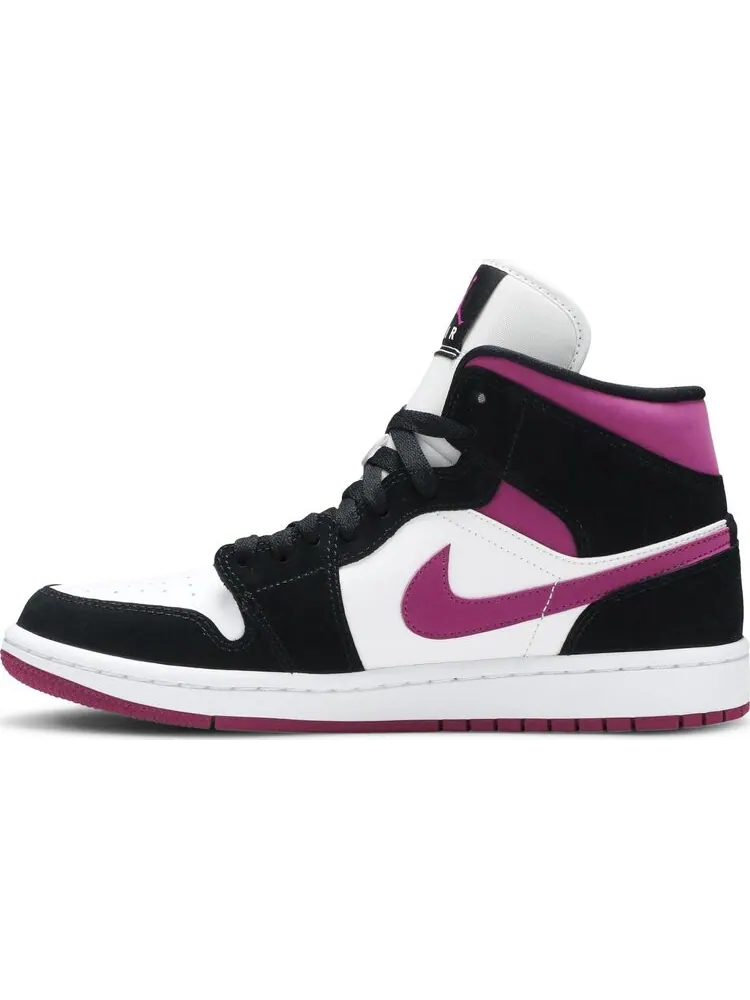 Кроссовки Wmns Air Jordan 1 Mid Cactus Flower — изображение 3 из 8, черный