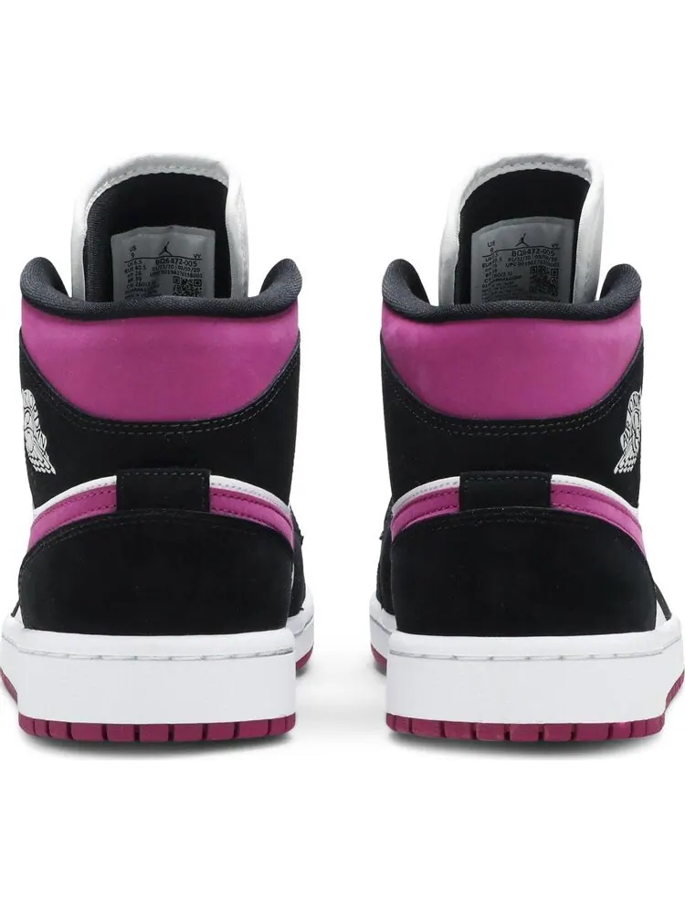 Кроссовки Wmns Air Jordan 1 Mid Cactus Flower — изображение 6 из 8, черный