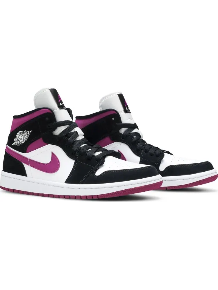 Кроссовки Wmns Air Jordan 1 Mid Cactus Flower — изображение 8 из 8, черный