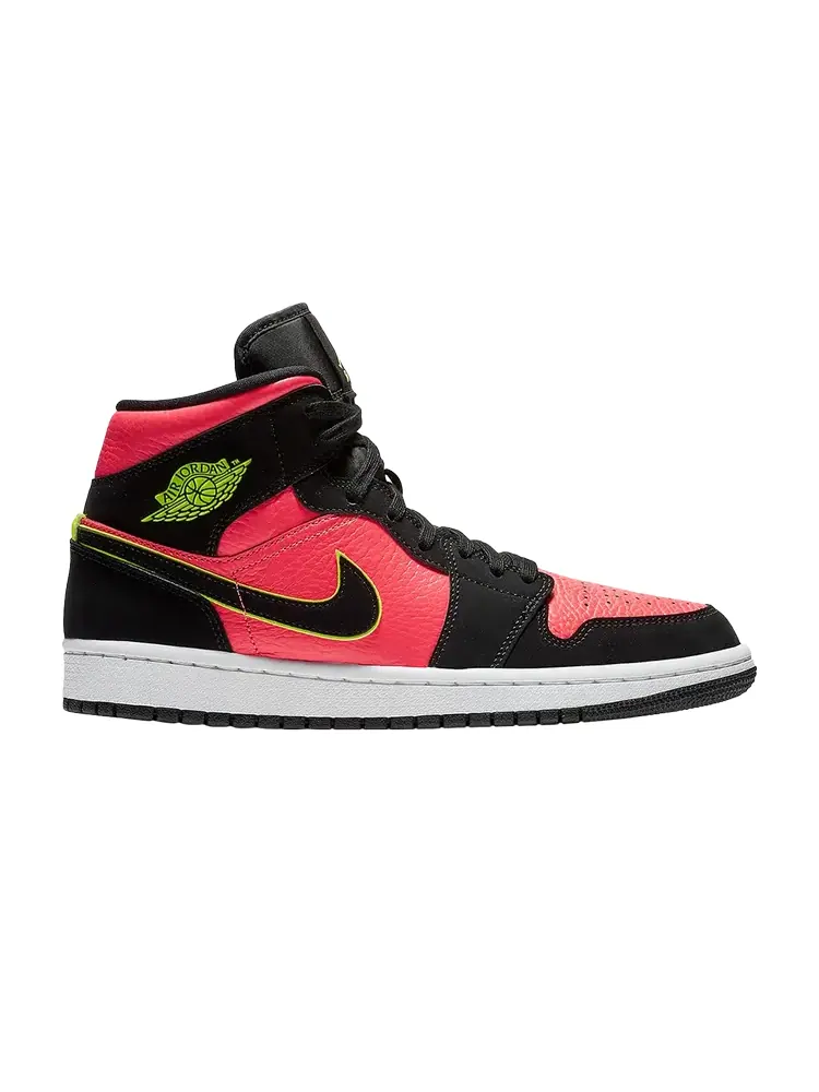 Кроссовки Air Jordan Wmns Air Jordan 1 Retro Mid 'Hot Punch Volt' — изображение 1 из 1, красный