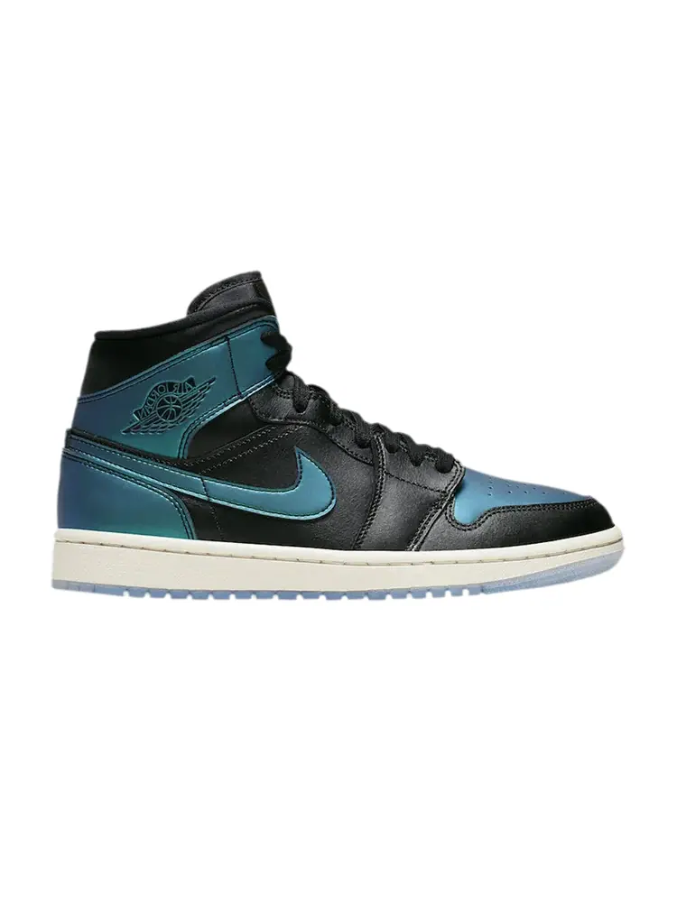 Кроссовки Air Jordan Wmns Air Jordan 1 Mid 'Metallic Turquoise' — изображение 1 из 1, бирюзовый