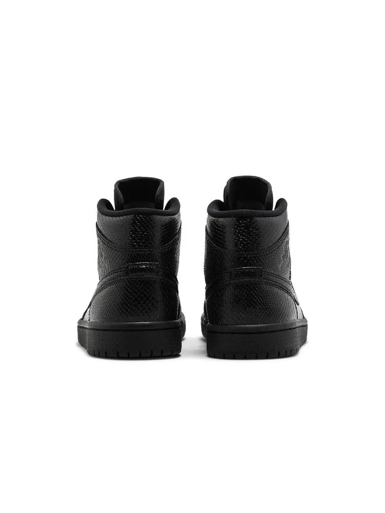 Кроссовки Air Jordan Wmns Air Jordan 1 Mid 'Black Snakeskin' — изображение 7 из 9, черный/белый/черный