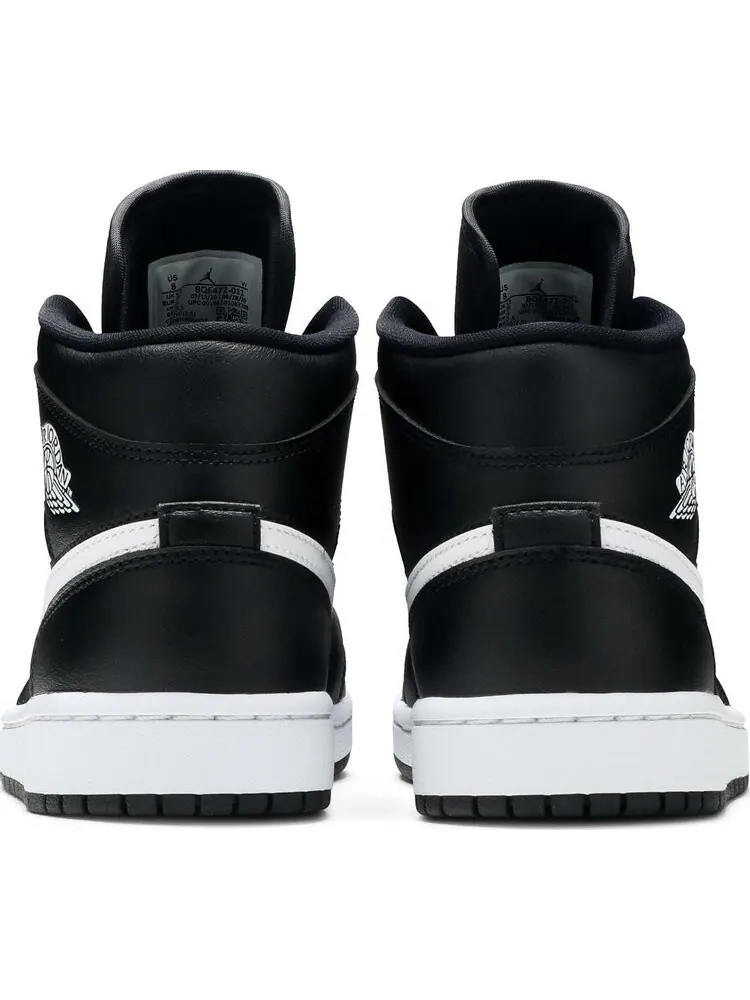 Кроссовки Wmns Air Jordan 1 Mid Black White — изображение 6 из 8, черный