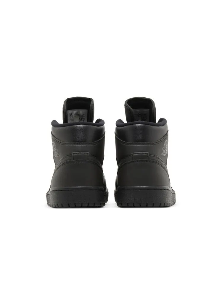 Кроссовки Air Jordan Wmns Air Jordan 1 Mid 'Triple Black' — изображение 7 из 9, черный/черный/черный