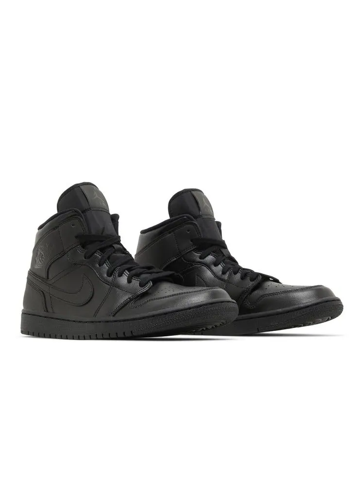 Кроссовки Air Jordan Wmns Air Jordan 1 Mid 'Triple Black' — изображение 9 из 9, черный/черный/черный