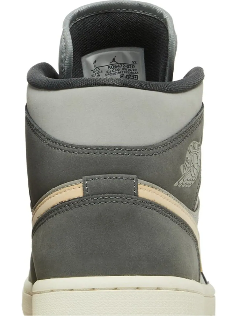 Кроссовки Wmns Air Jordan 1 Mid Iron Grey Onyx — изображение 7 из 8, серый